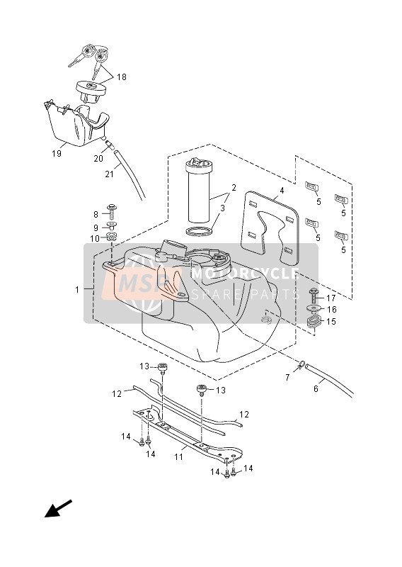 Yamaha YP125RA 2013 Réservoir d'essence pour un 2013 Yamaha YP125RA